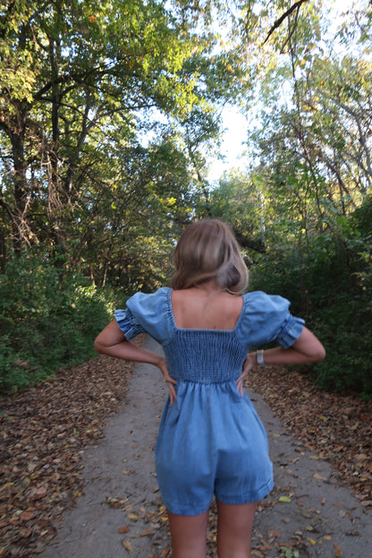 Denim Romper