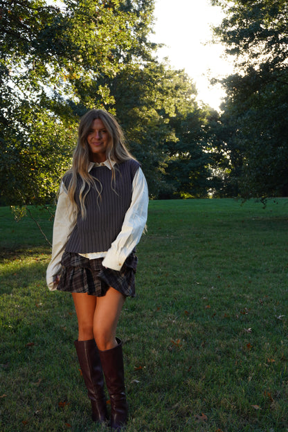 Raquel Plaid Ruffle Skort
