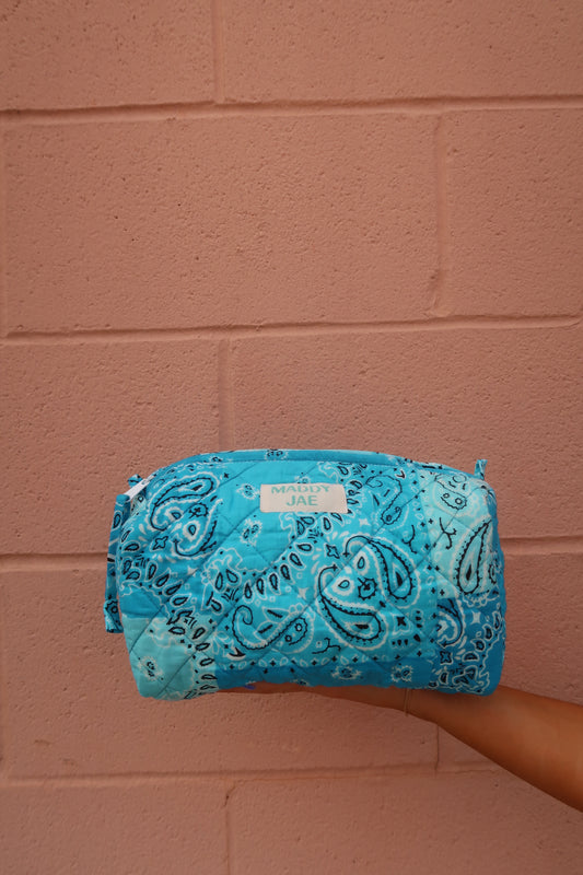 Tide Quilted Cosmetic Bag