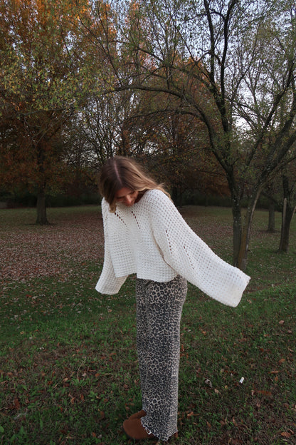 Vanilla Knit Crop Sweater