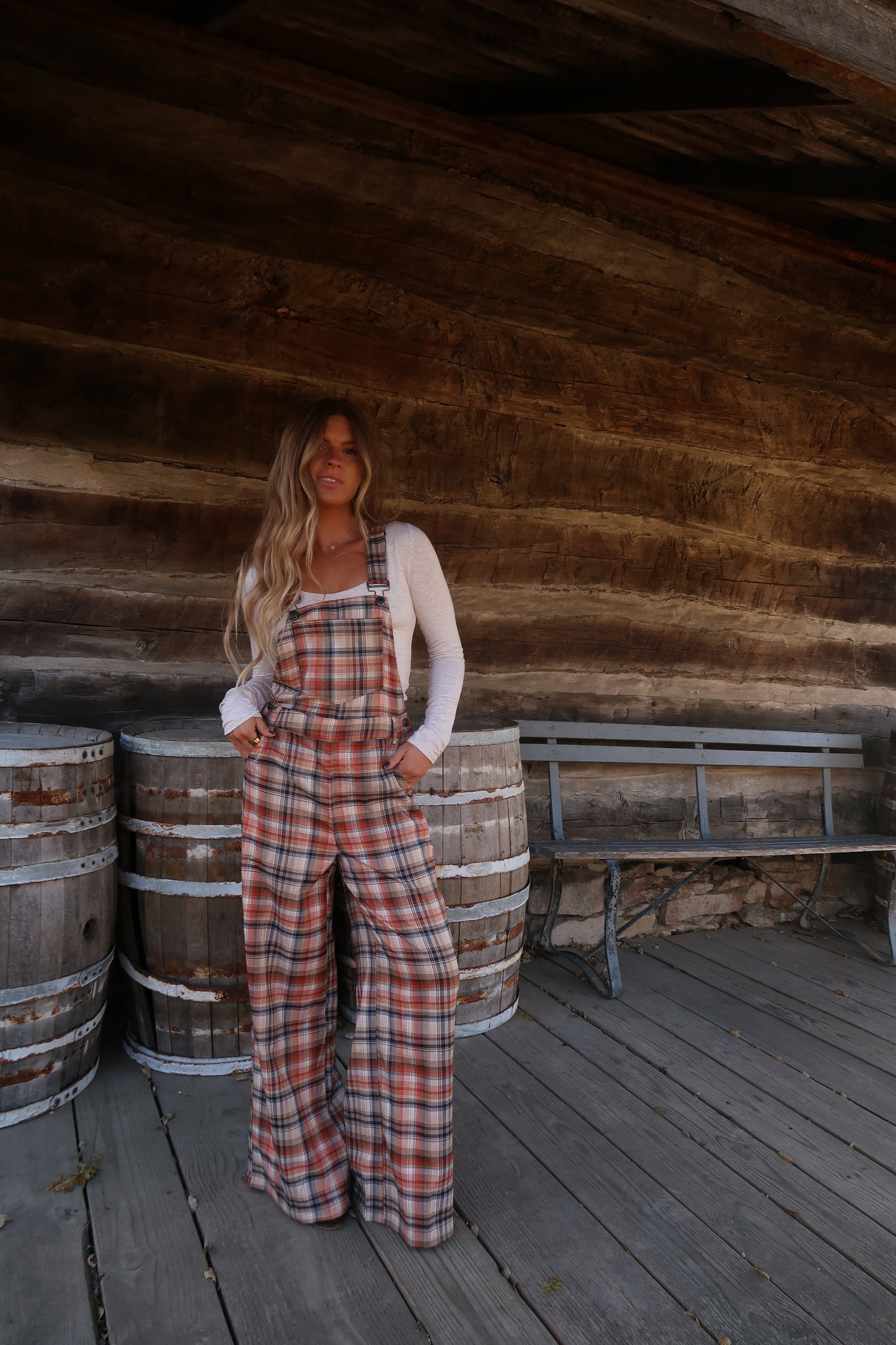 Pumpkin Pie Plaid Overalls