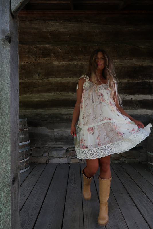 Soft Light Lace Dress