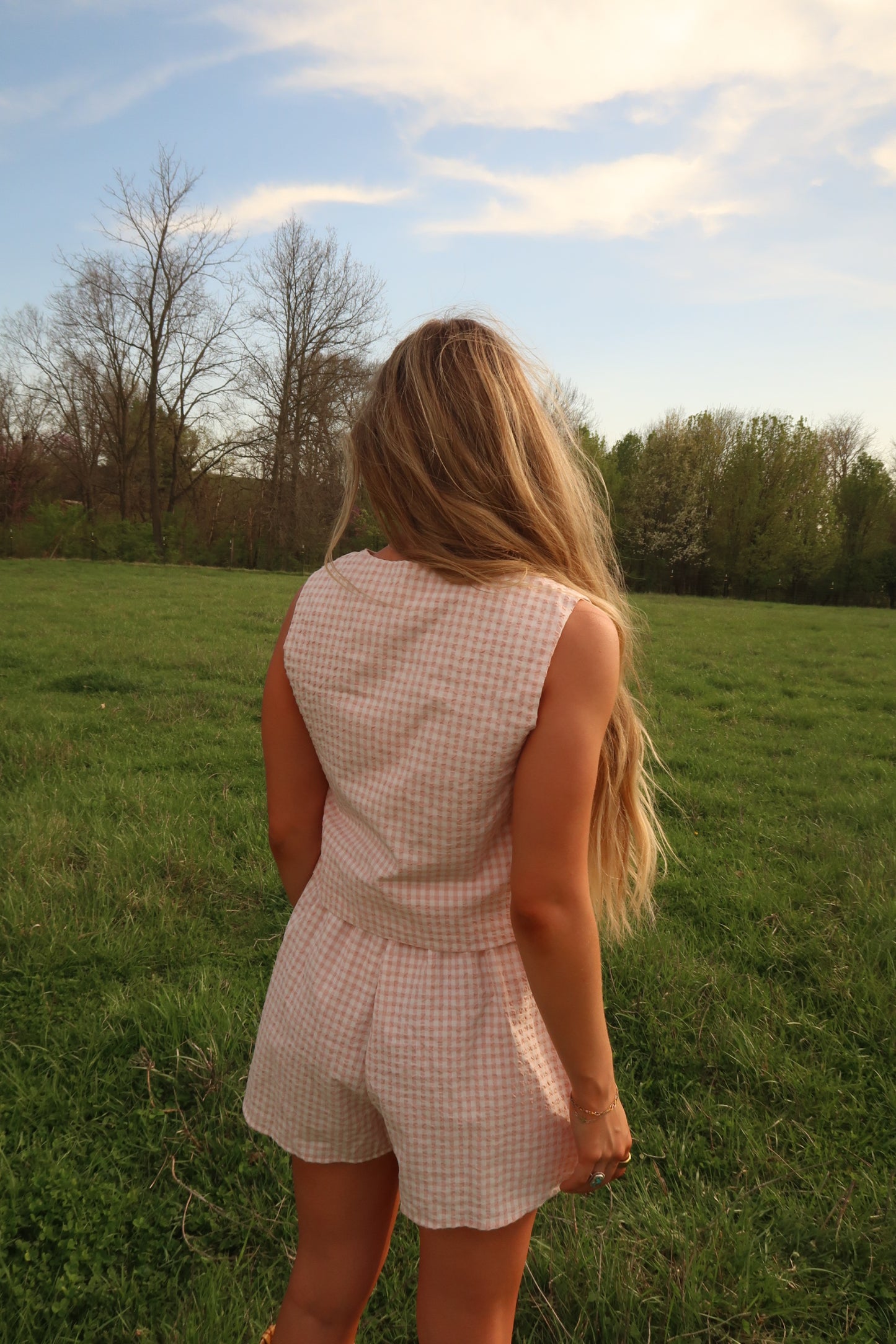 Blushberry Gingham Set