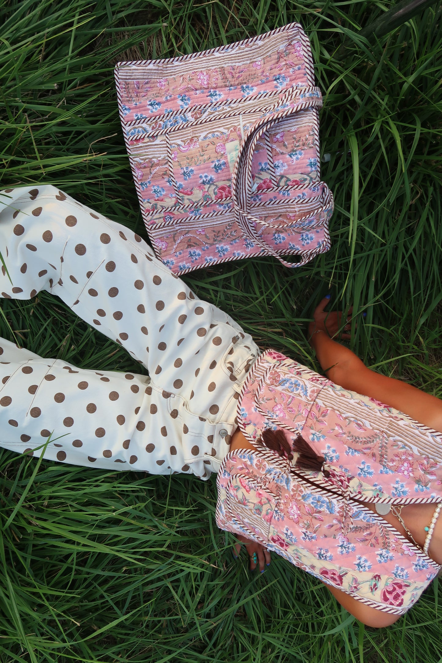 Teddy Dot Barrel Jeans