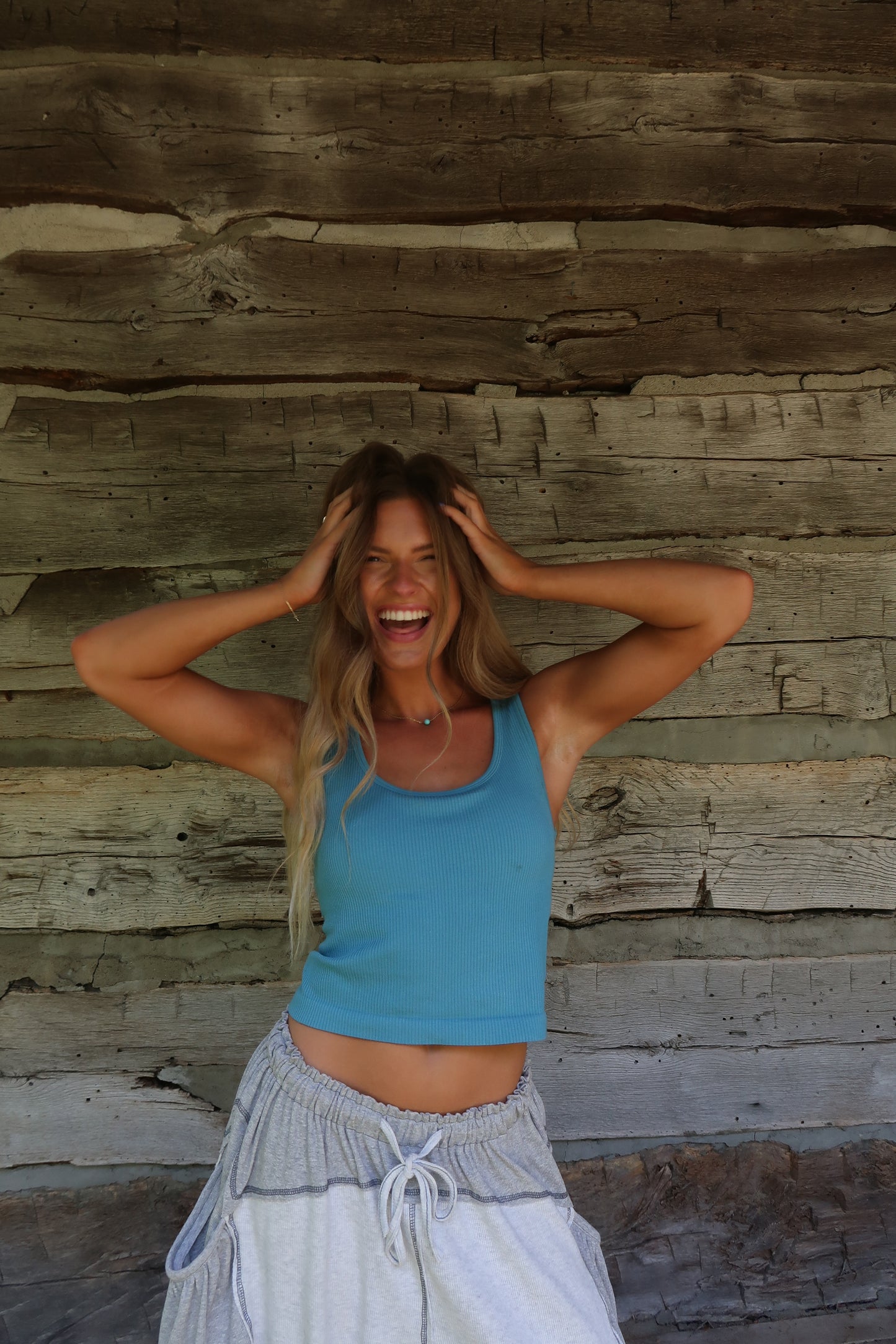 Oasis Blue Seamless Tank