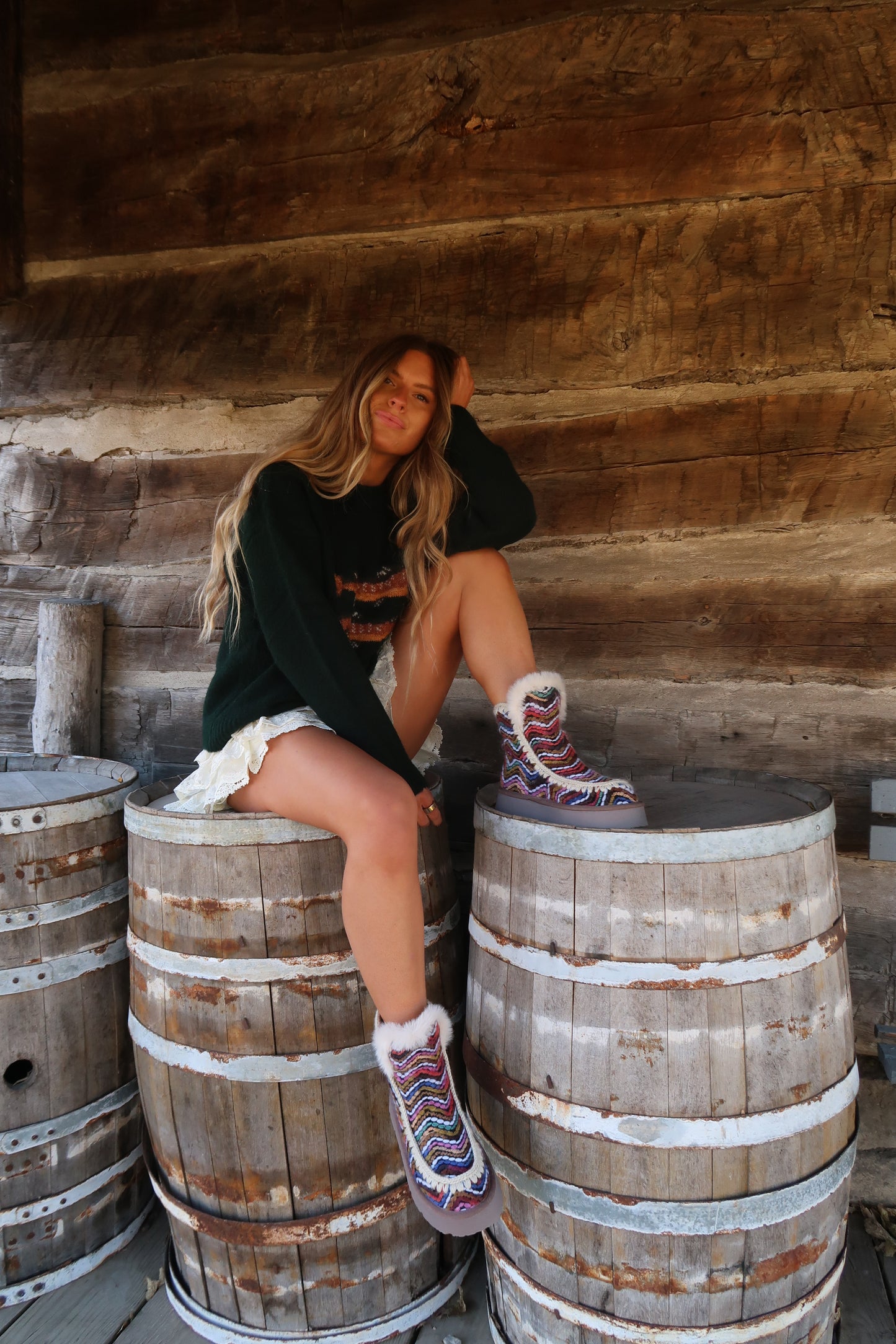 Mocha Knit Platform Boot