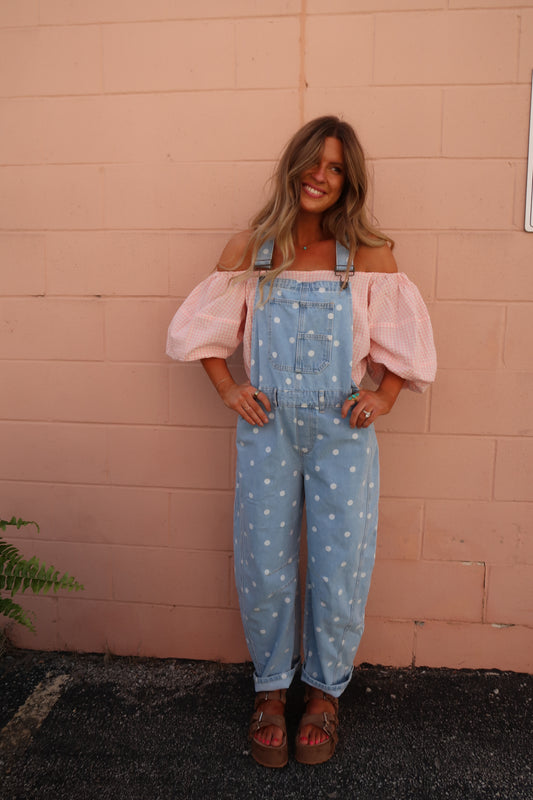 Denim Dottie overalls
