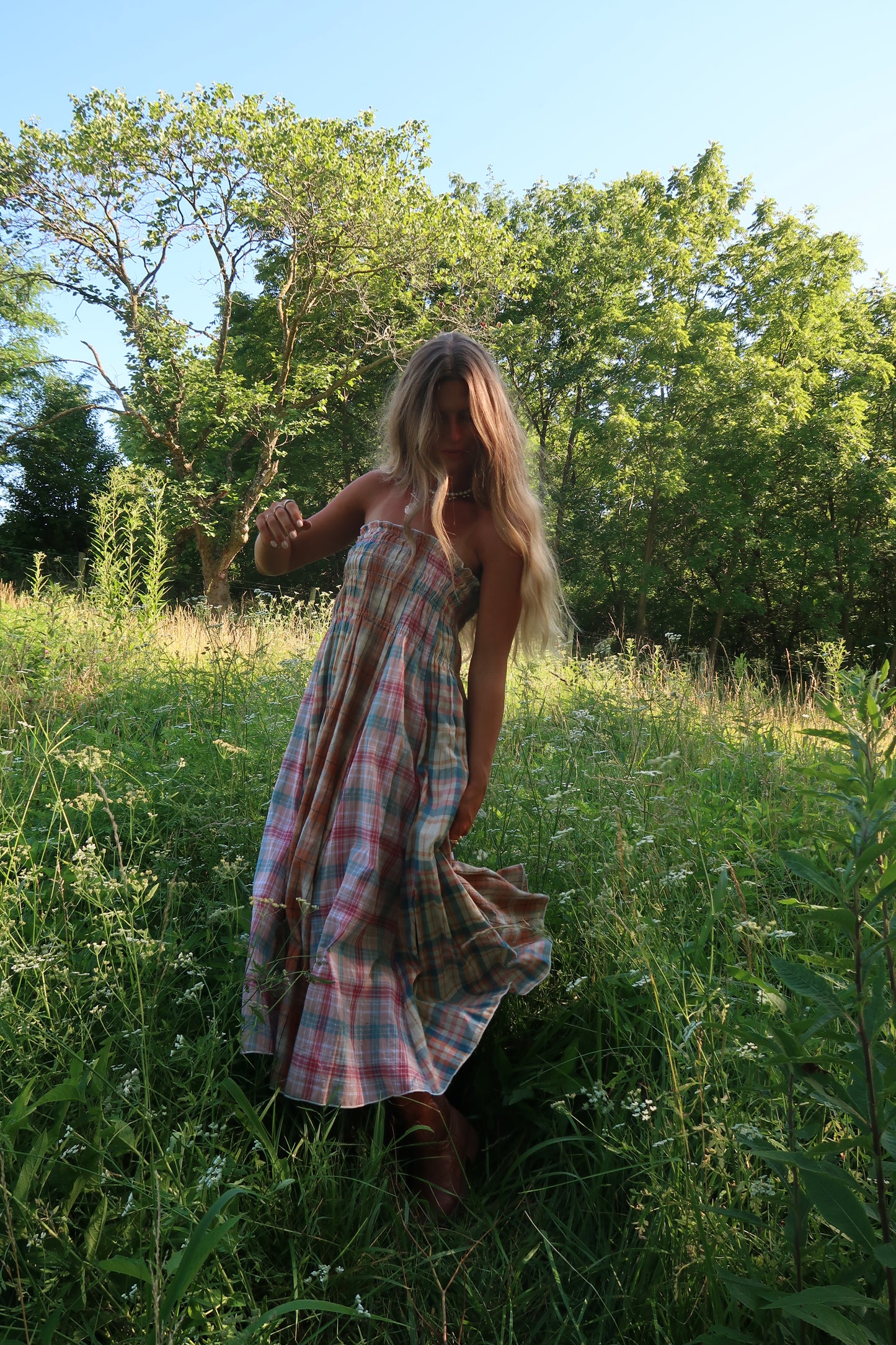 Summer Daydream Plaid Maxi Skirt/Midi Dress