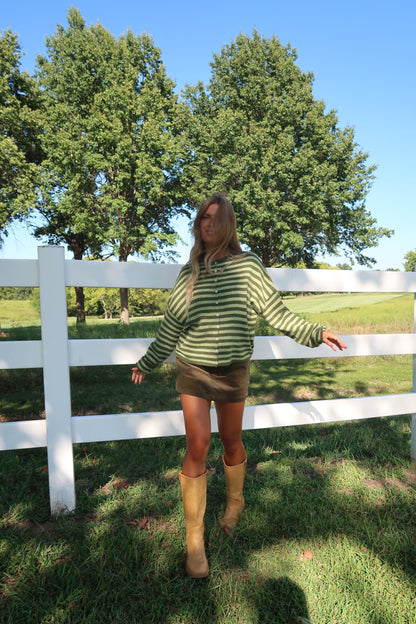 Moss Stripe Everyday cardi