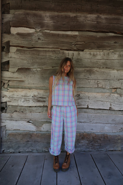 Sweet Pea Plaid Set