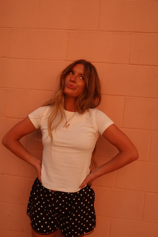 white everyday baby tee