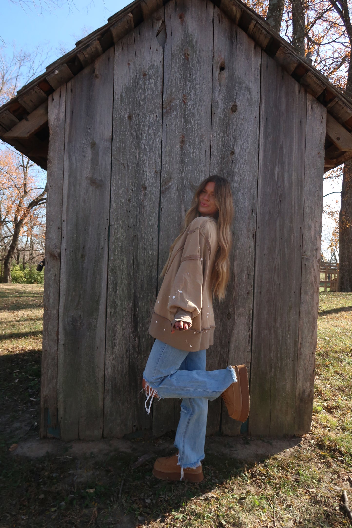 Maple Splatter Crewneck