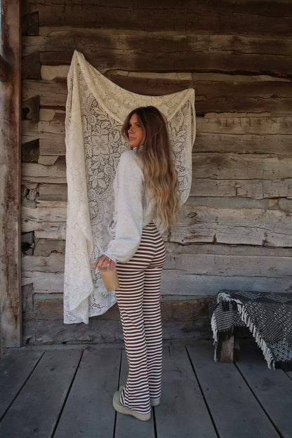 Chocolate Milk Stripe Flare Pant