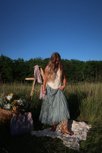 Jade Lace Maxi Skirt