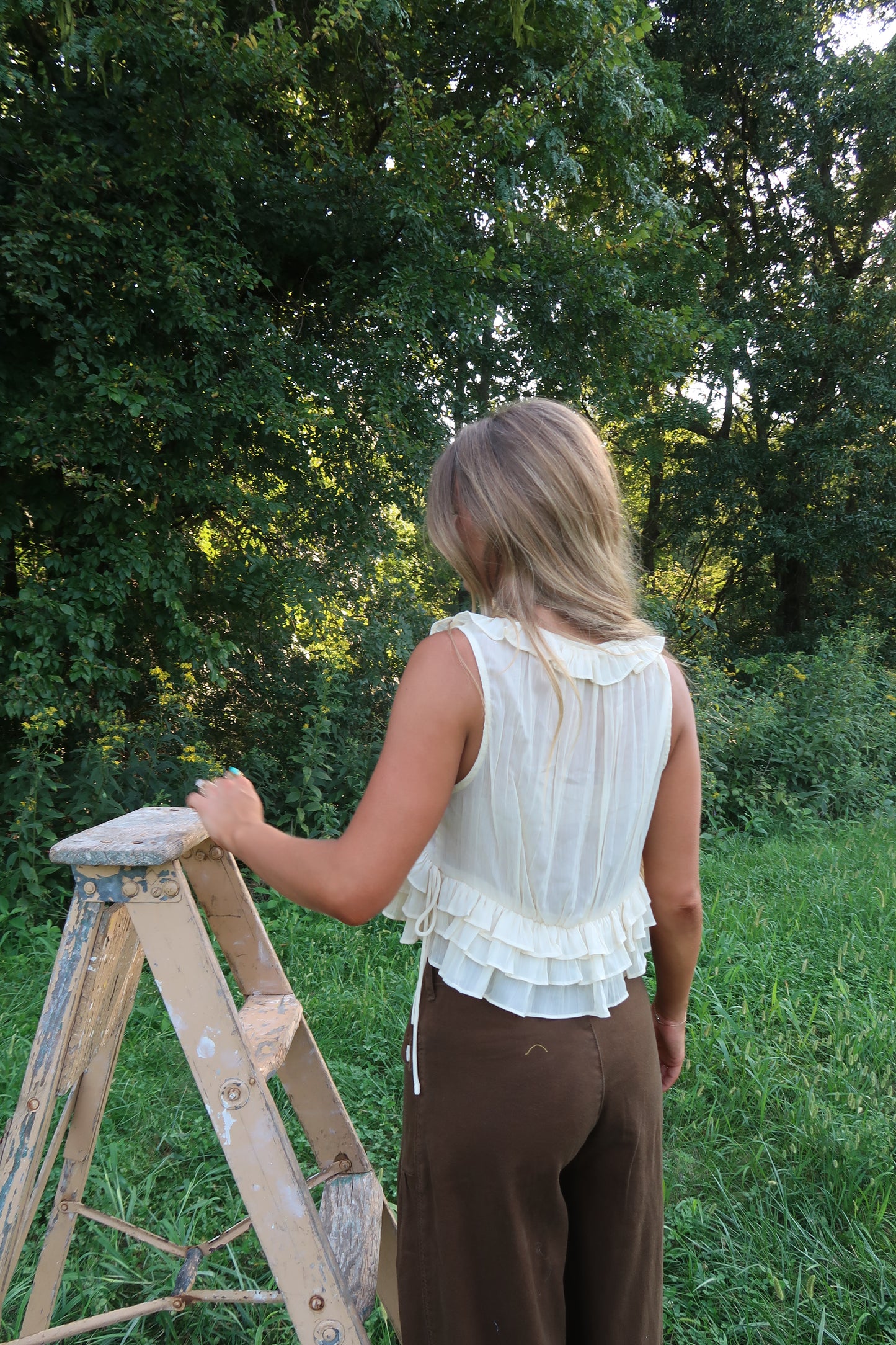 Morning Dew Ruffle Tank