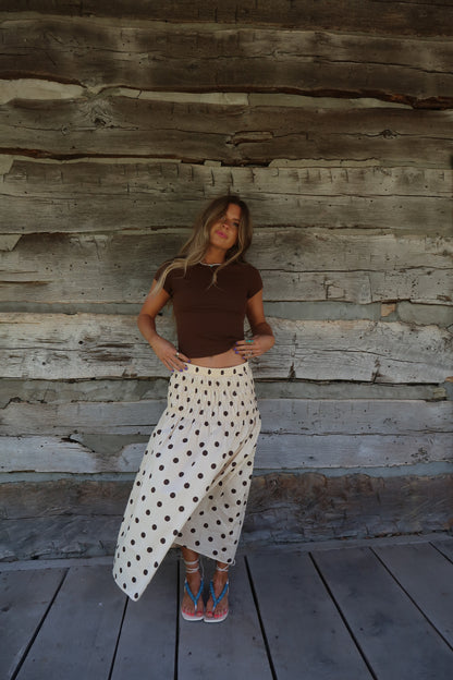 Sandstone Dot Maxi Skirt