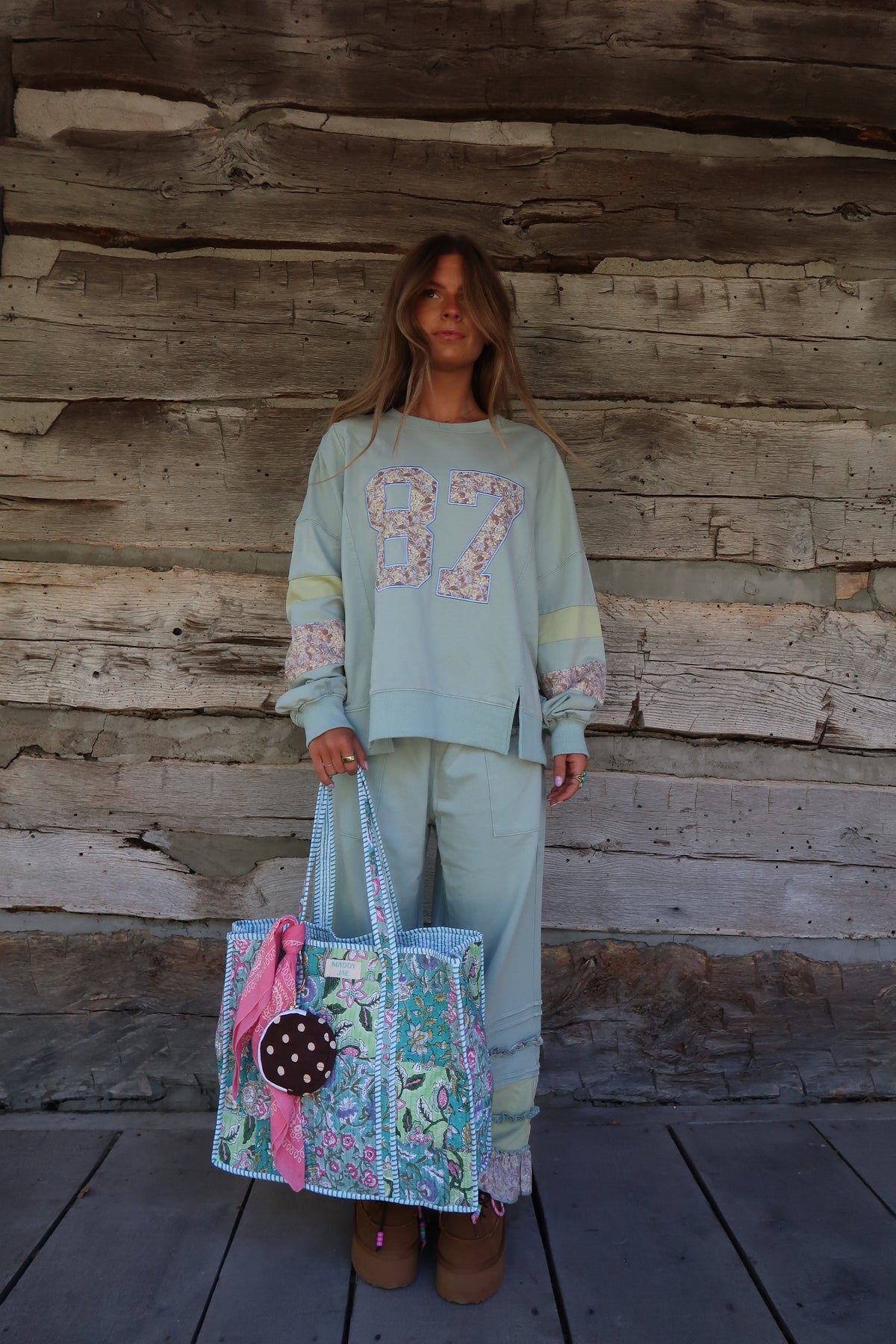 Sage 87 Ruffle Crewneck