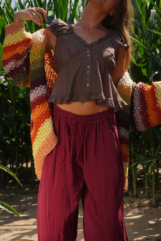 Wheat Babydoll Top