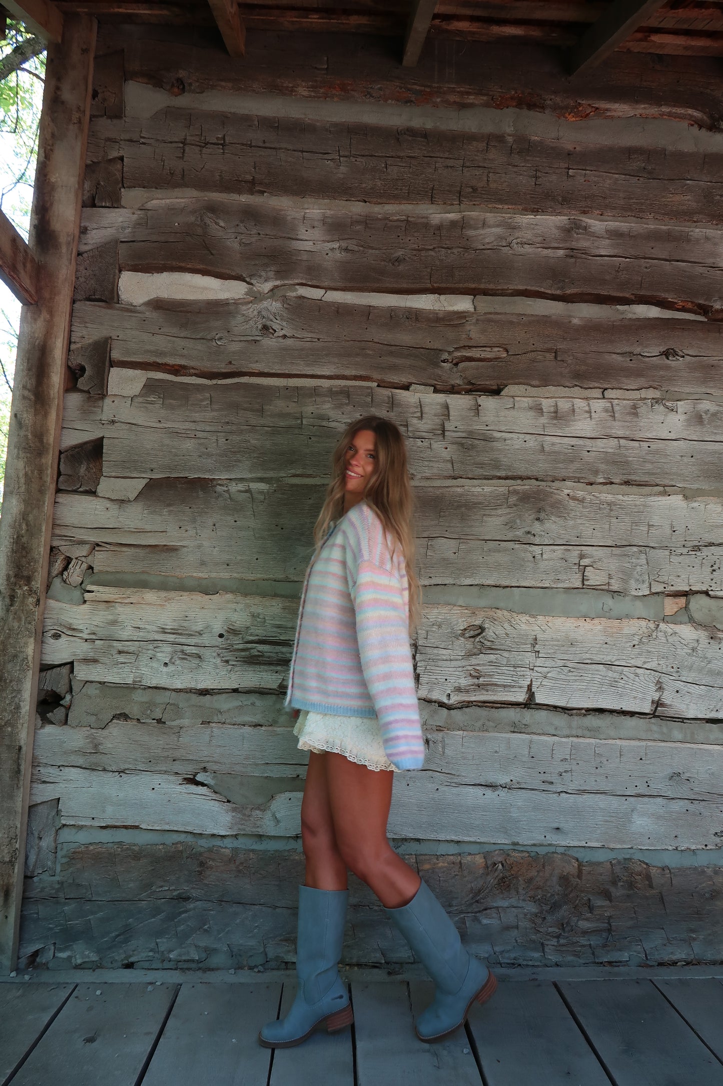 Spring Air Stripe Cardigan