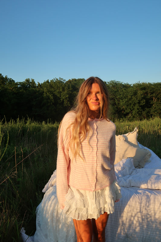 Pinky Stripe Everyday cardi