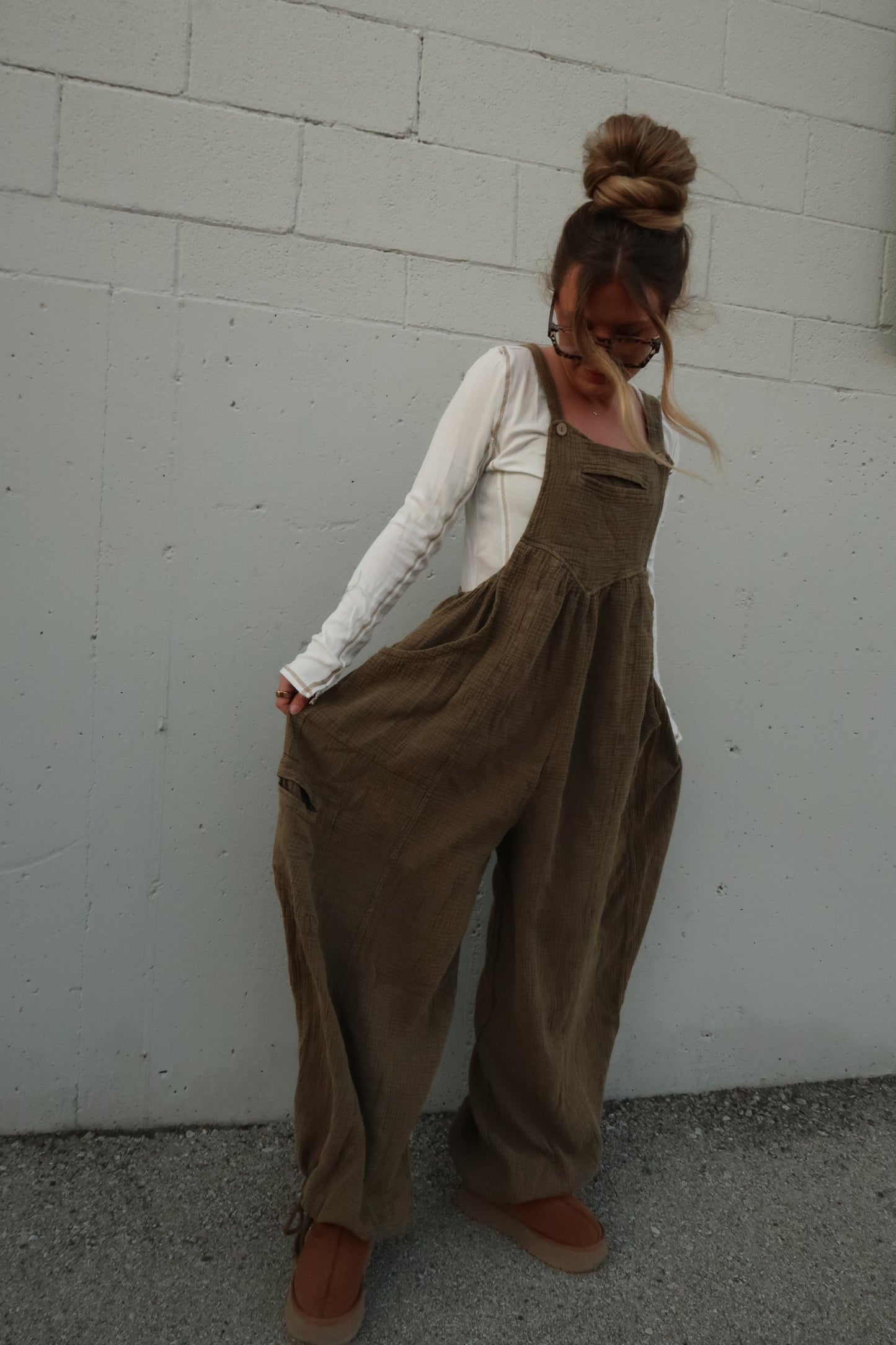 olive you overalls