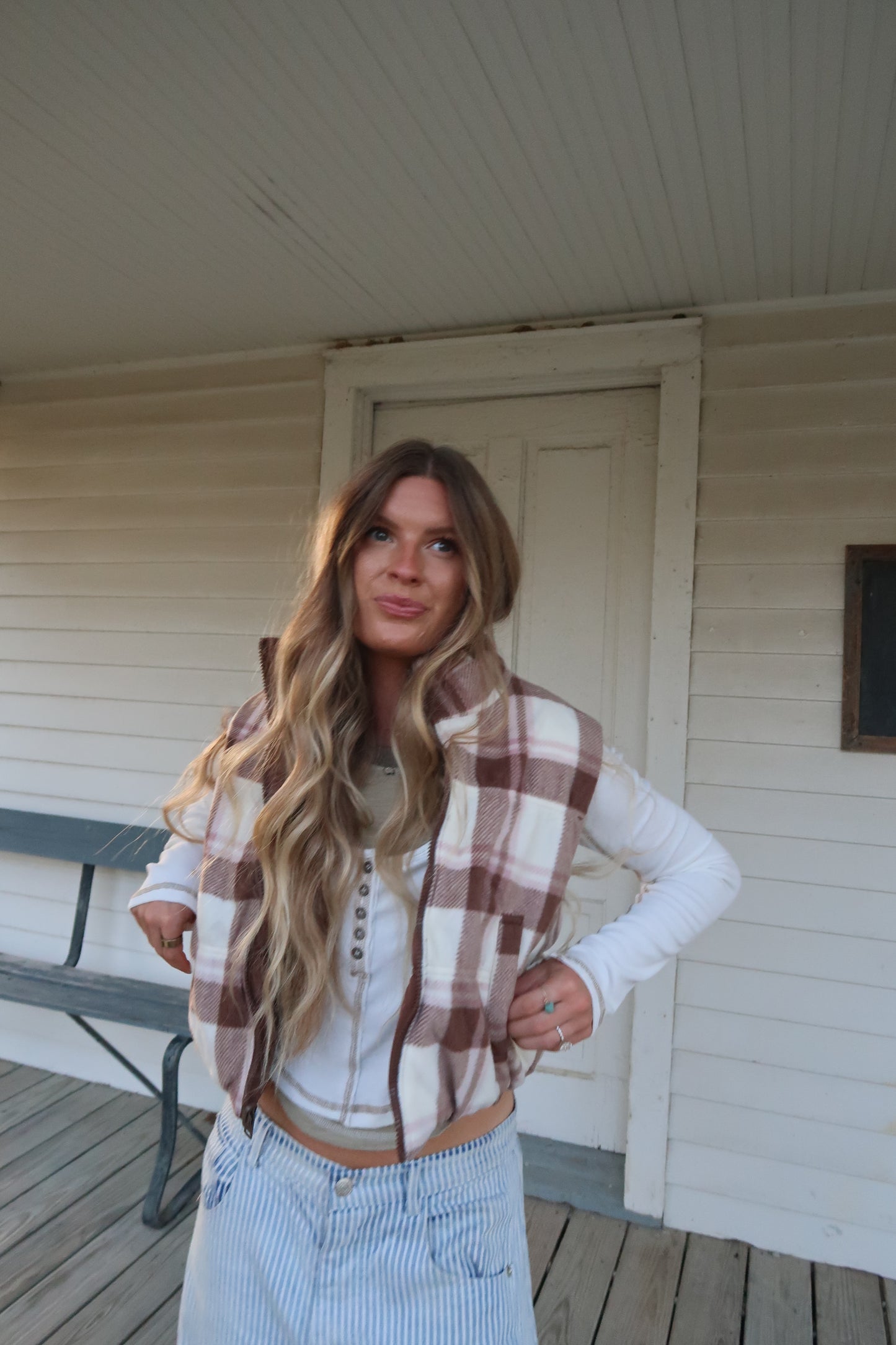 Cocoa Reversible Puffer Vest