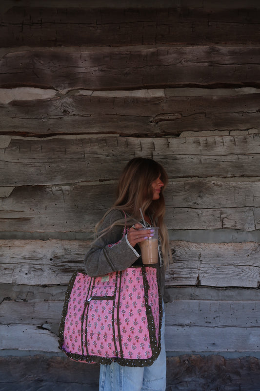 Georgia Ruffle Quilted Tote Bag