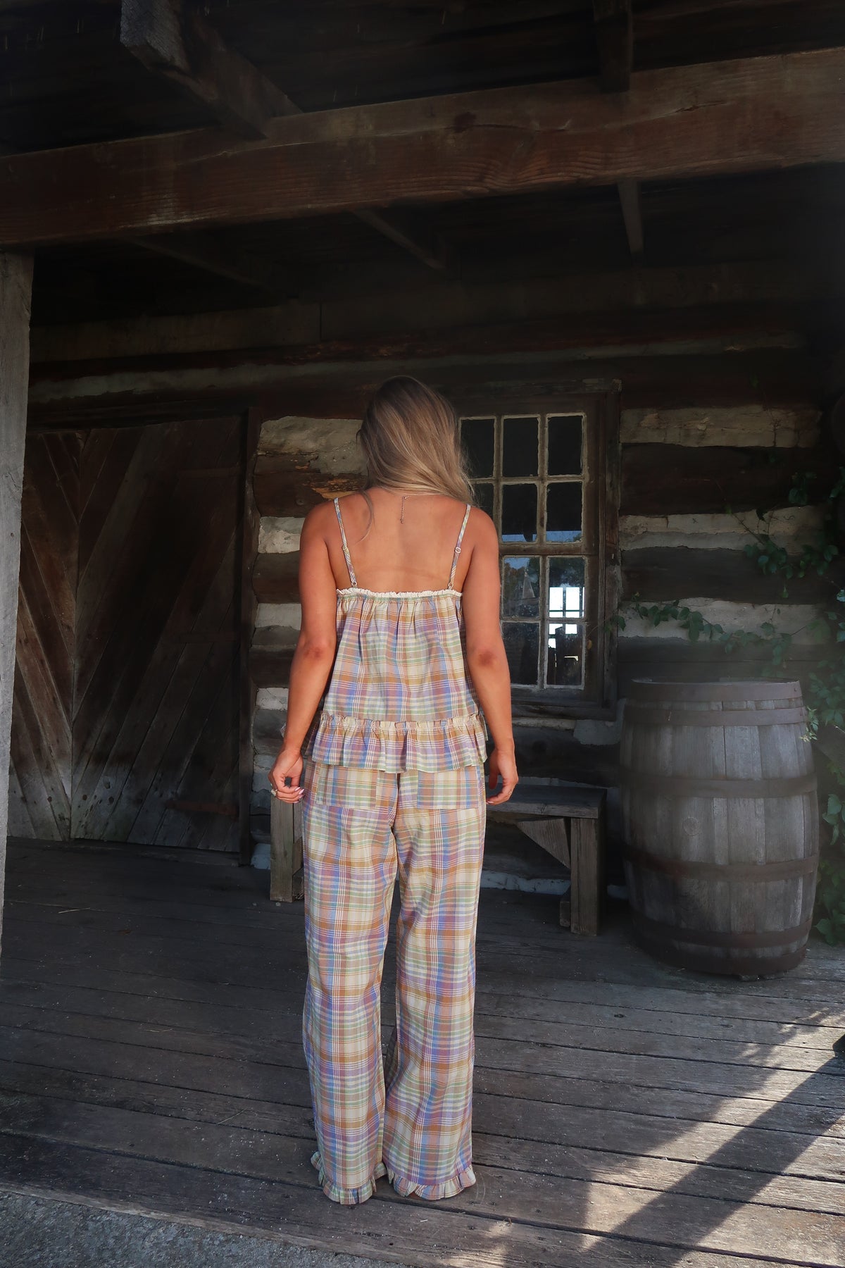 Home Sweet Home Plaid Tank