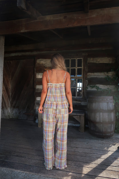 Home Sweet Home Plaid Tank