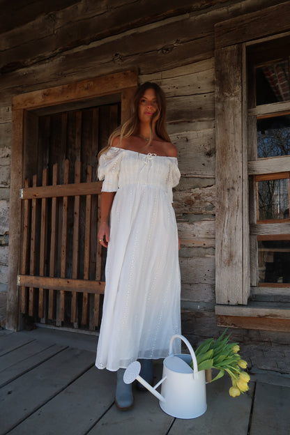 Lilly Eyelet Midi Dress