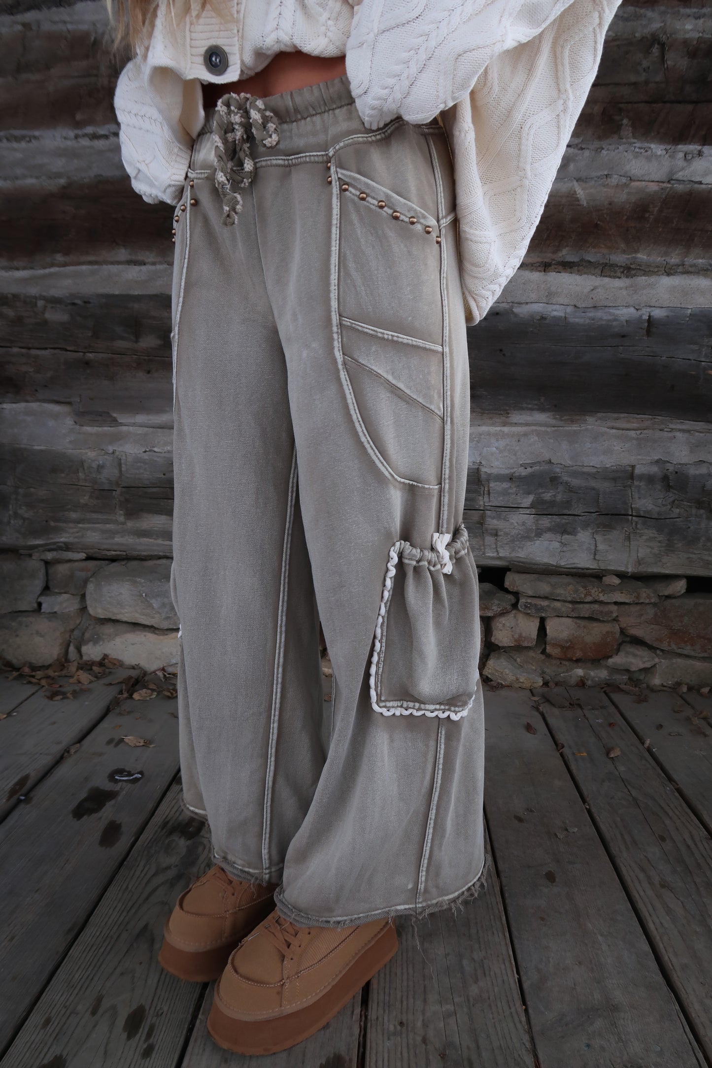 Drift Stud Wide Leg Pants