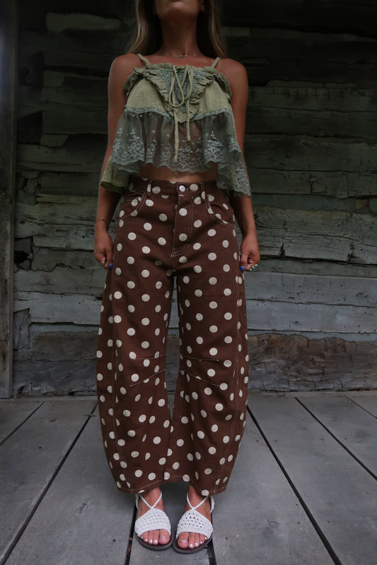 Coco Dot Barrel Jean