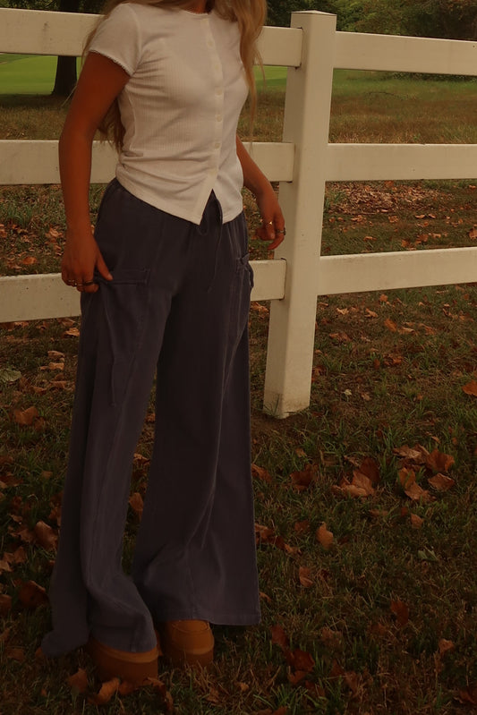 Blueberry Pie Wide Leg Pants