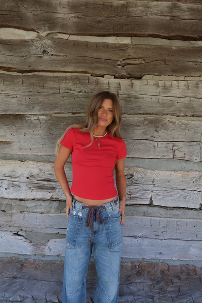 Poppy Red Everyday Baby Tee