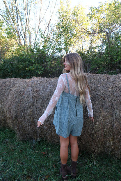 Spruce Gingham Romper