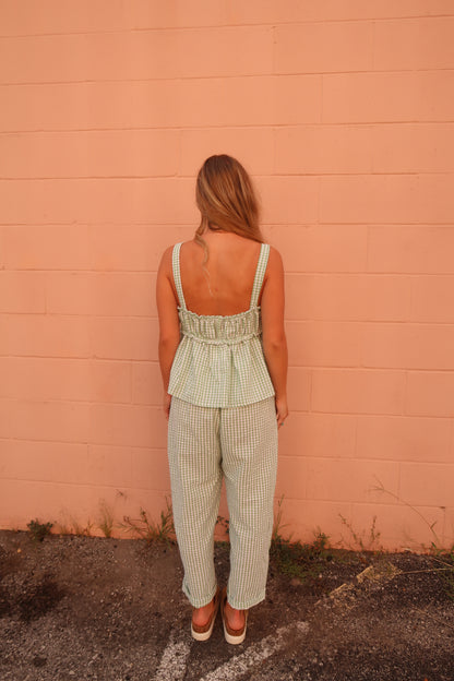 Pistachio Gingham Set