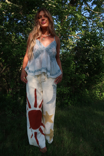 Dusty Blue Arlo Boho Tank