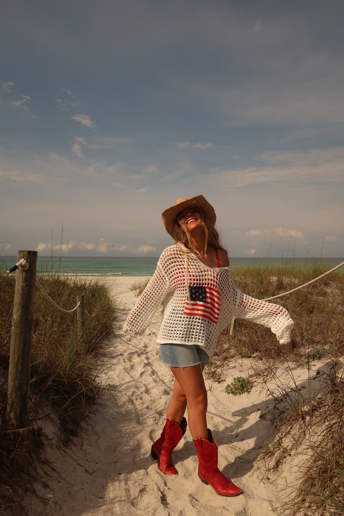 Red, White, and Tide Sweater