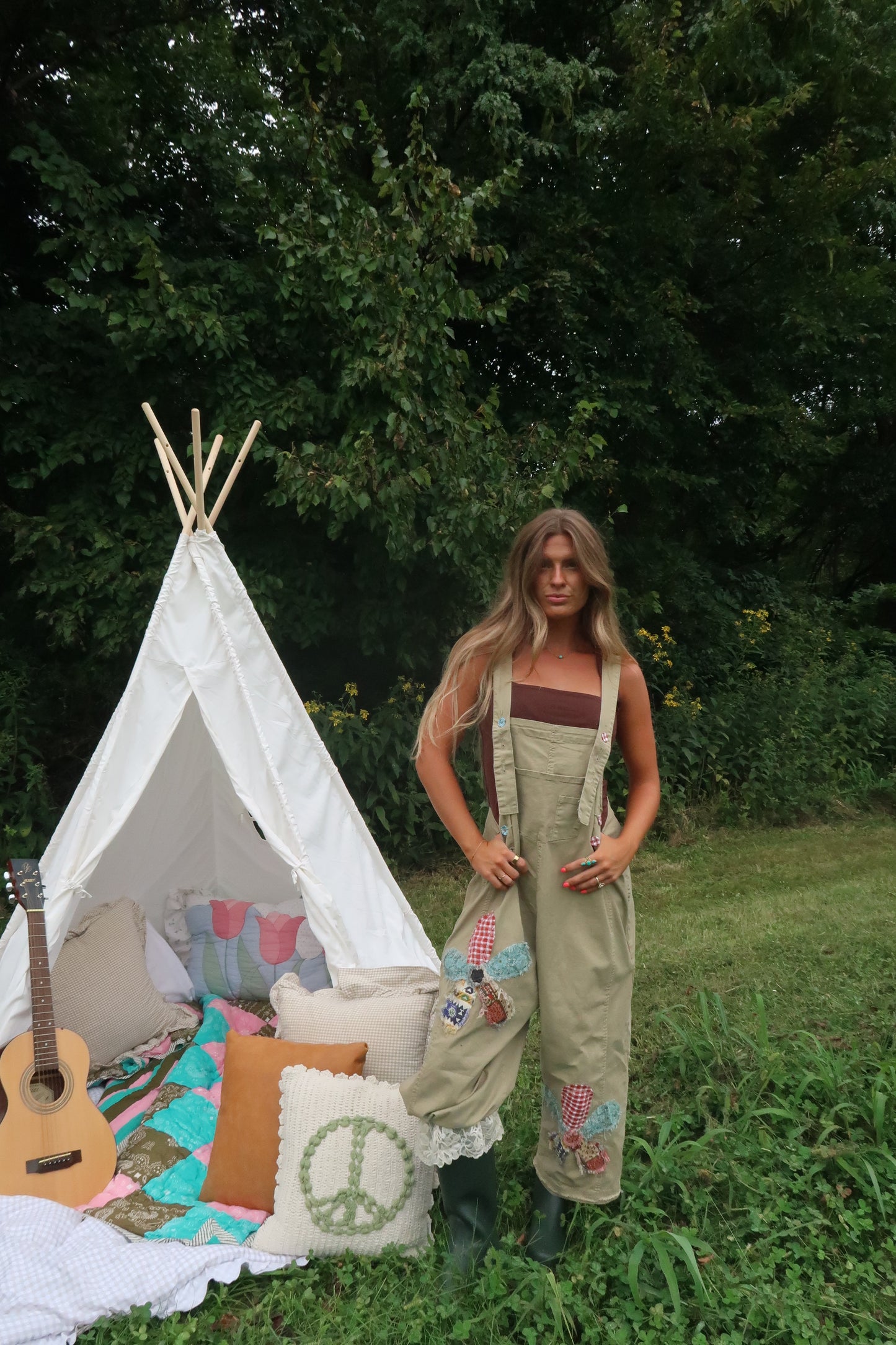 Camp Keepsake Patchwork Overalls