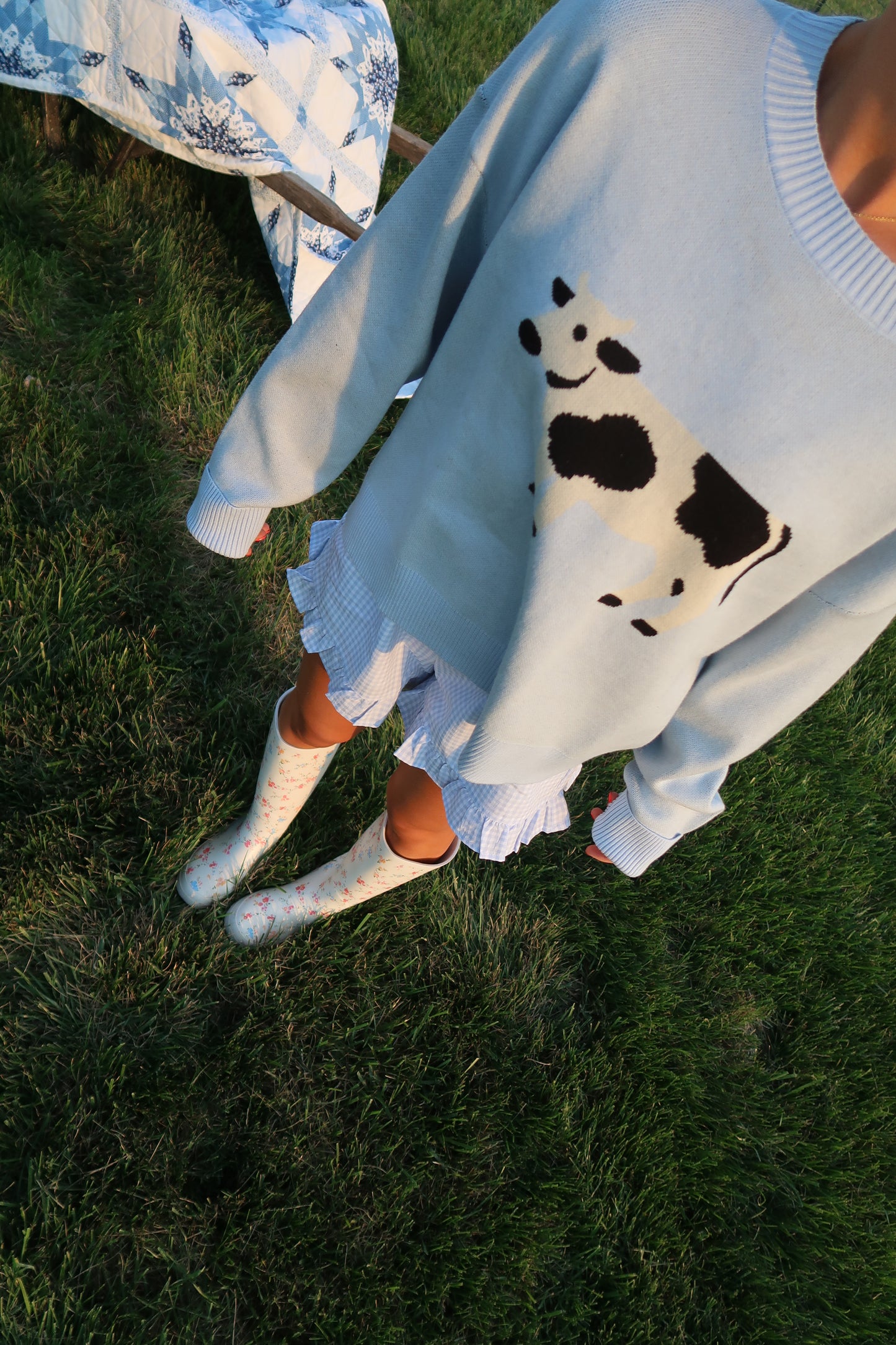 Sky Cow Sweater