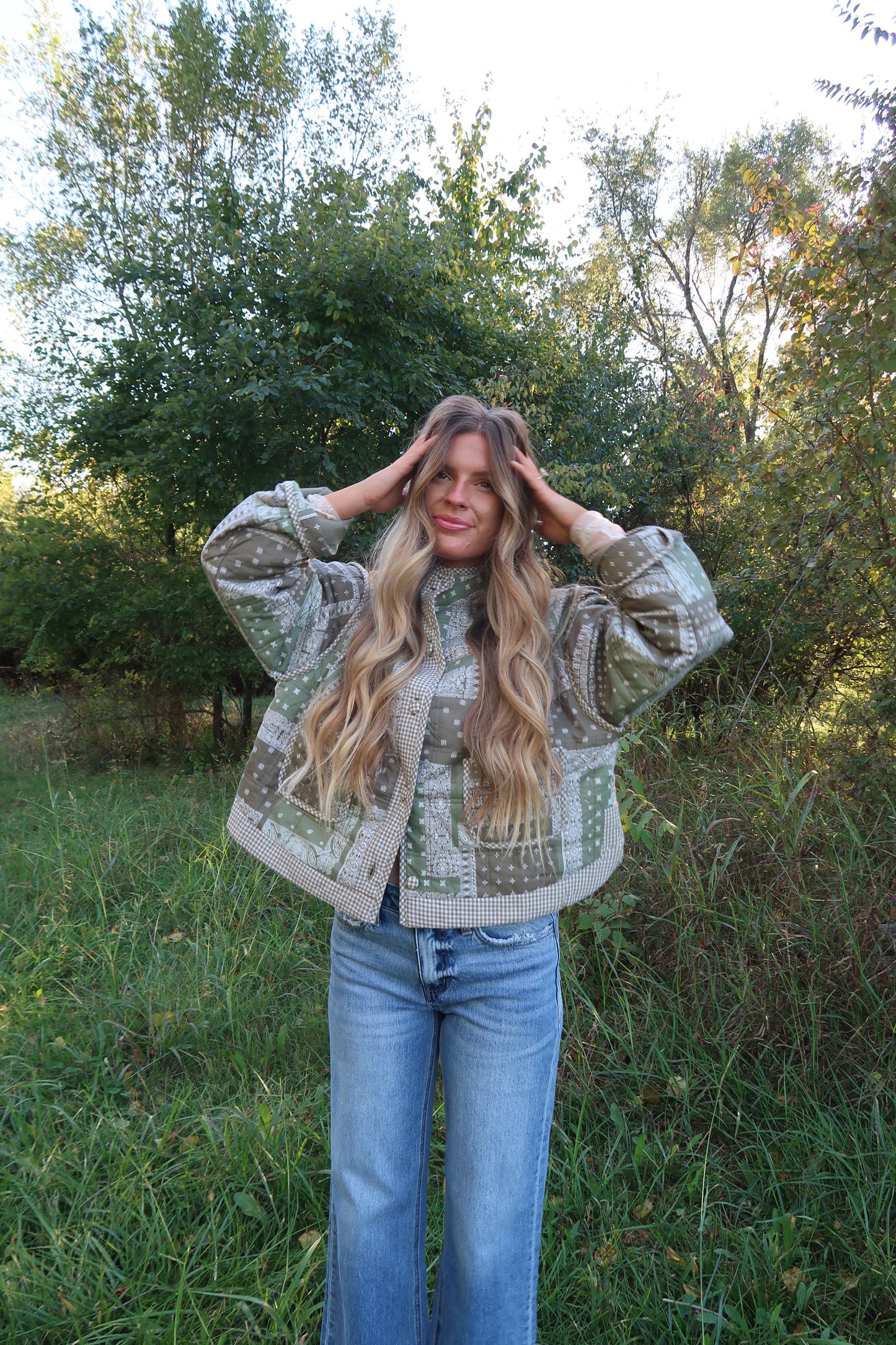 Donna Bandana Quilted Jacket