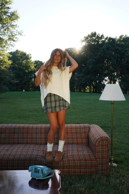Karen Green Plaid Skort