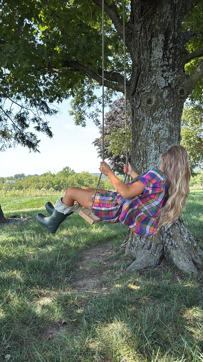 Stain Glass Plaid Shorts