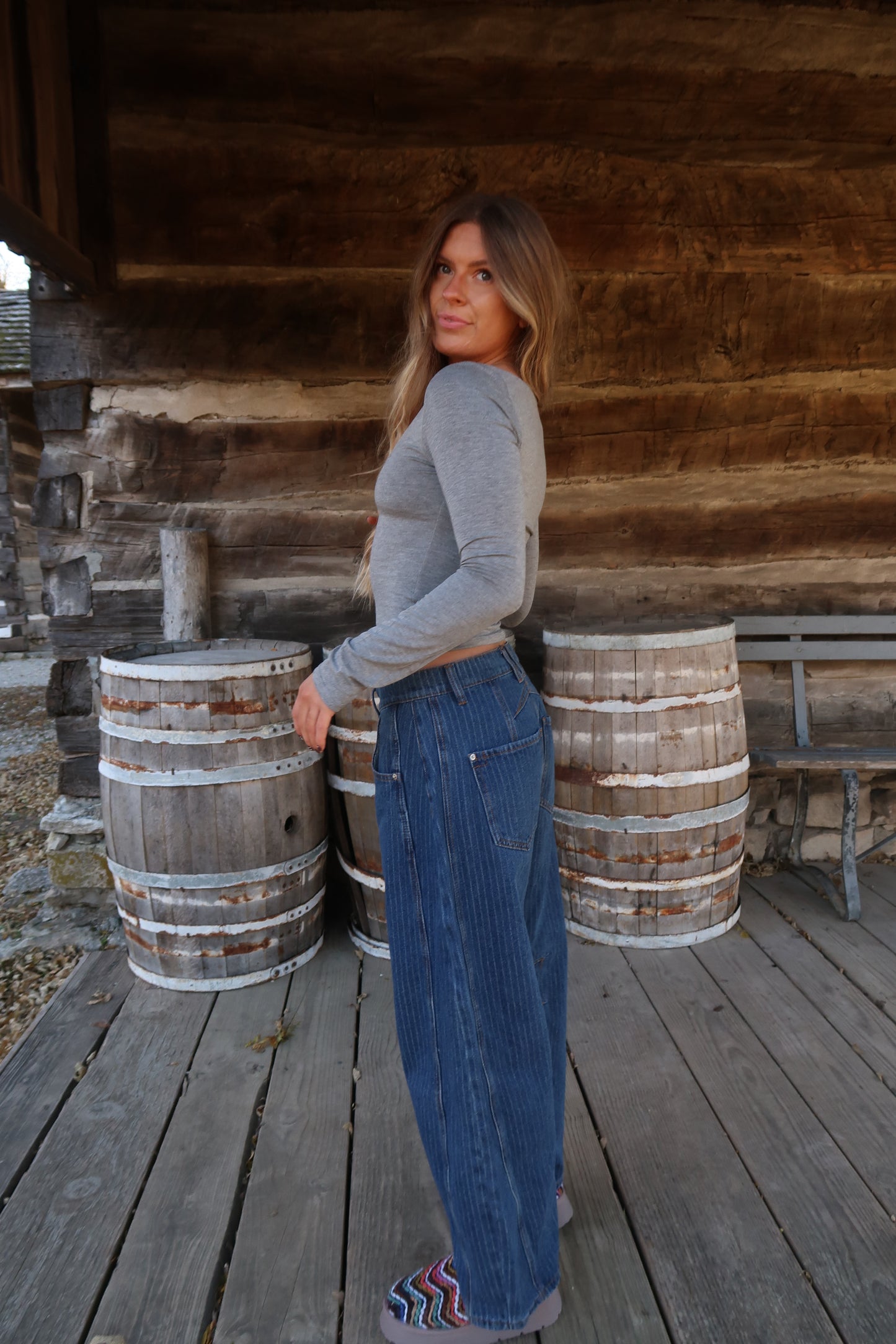 Heathered Back To Basics Long Sleeve