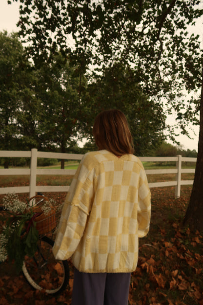 Butter Check Cardi