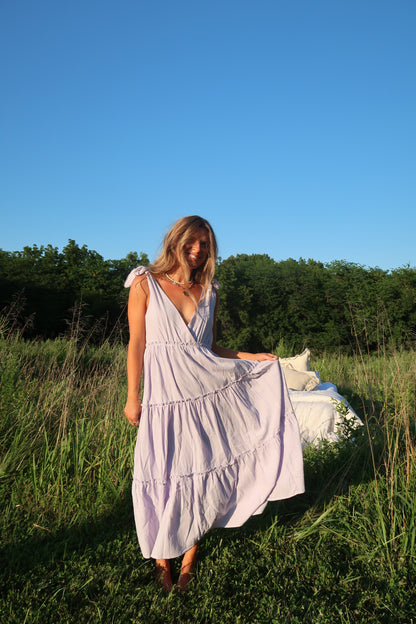 Fresh Lavender Tiered Dress