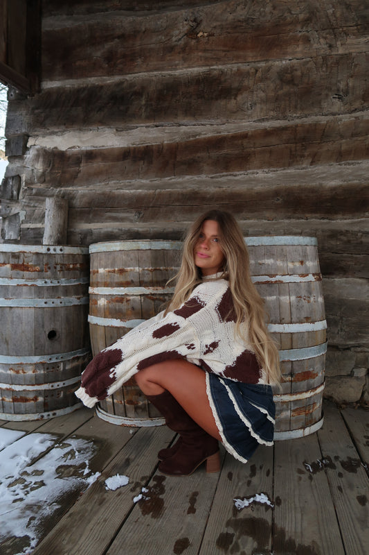 Moo Cable Knit Sweater