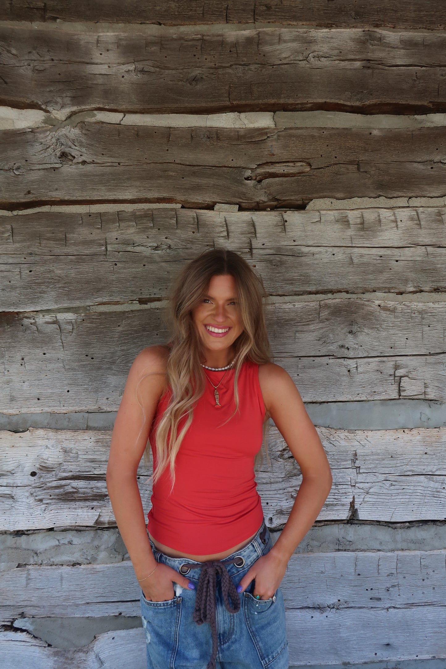 Tomato Back To Basics High Neck Tank