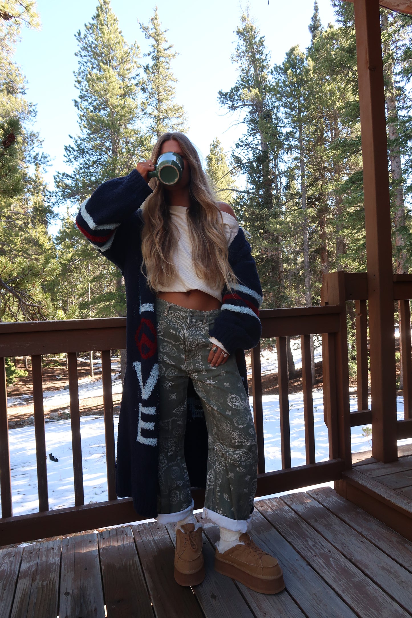 Peace & Love Long Cardi