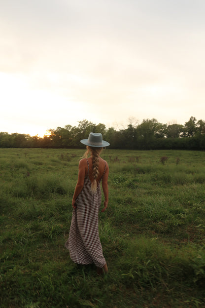 Fireside Gingham Maxi Dress